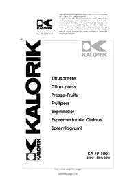 KA FP 1001 KALORIK
