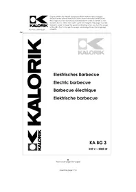 KA BG 3 KALORIK