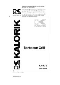 KA BG 2 KALORIK