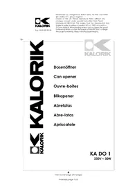 KALORIK KA DO 1 - Ouvre-boîte