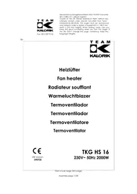 KALORIK TKG HS 16 - Riscaldamento