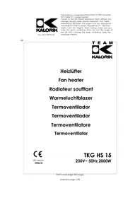 KALORIK TKG HS 15 - Riscaldamento
