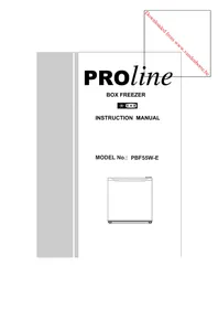 Notice PROLINE PBF55W Lednice