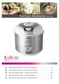 Notice KeMar KRC118 Cuiseur à riz