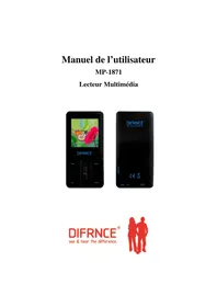 Notice Difrnce MP1871 Lecteur mp3