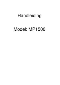 Notice Difrnce MP1500 Lecteur mp3