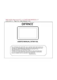 Notice Difrnce DIT901102 Tablette