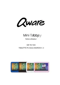 Notice Qware TB1543 Tablette