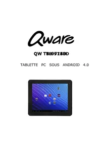 Notice Qware TB9718D Tablette