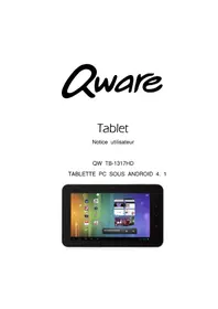 Notice Qware TB1317HD Tablette
