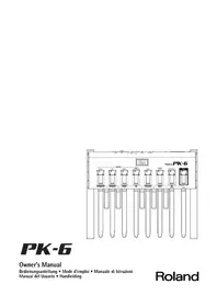 Notice ROLAND PK6 Système hifi