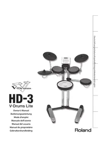 Notice ROLAND HD3 Computer drum