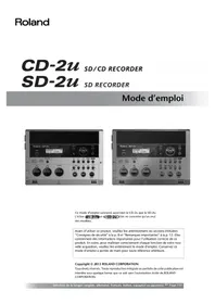 Notice ROLAND SD2U Lecteur/enregistreur de cd