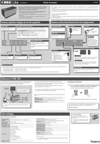 Notice ROLAND CUBE LITE Haut-parleur