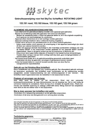 Notice Skytec ROTATING LIGHT Equipement DJ