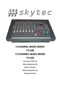Notice Skytec 12 CHANNEL MUSIC MIXER Equipement DJ