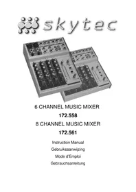 Notice Skytec 6 CHANNEL MIXER Equipement DJ