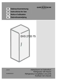Notice ORANIER EKS 2720 Réfrigérateur