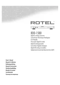 Notice ROTEL RDD1580 Hifi-systeem