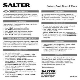 SALTER SL141 - Horloge