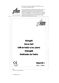 Notice TEAM PR 1 Aparelho para fondue, raclette e wok
