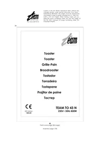 Notice TEAM TO 43 Toaster