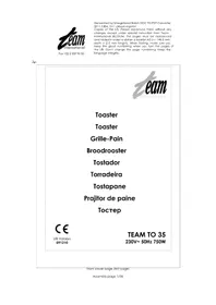 Notice TEAM TO 35 Toaster