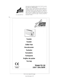 Notice TEAM TO 32 Toaster