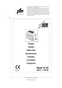 Notice TEAM TO 34 Toaster