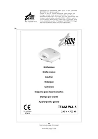Notice TEAM WA 6 Aparelho para fondue, raclette e wok