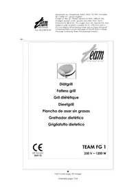 Notice TEAM FG 1 Grill plate