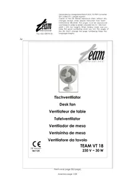 Notice TEAM VT 18 Ventilatore
