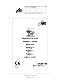 Notice TEAM ST 9 ET Aspirador