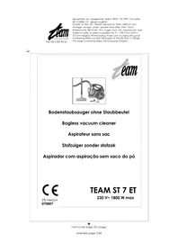 Notice TEAM ST 7 ET Aspirador