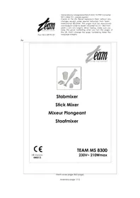 Notice TEAM MS 8300 Mischpult