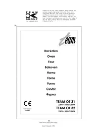 Notice TEAM OT 32 Cuptor