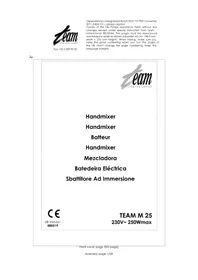 Notice TEAM M 25 G Mischpult