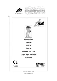 Notice TEAM BL 7 Mischpult