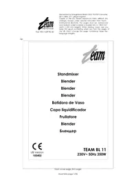 Notice TEAM BL 11 Mischpult