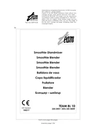 Notice TEAM BL 10 Mischpult