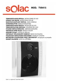 Notice SOLAC TV8415 Chauffage