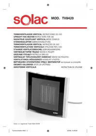 Notice SOLAC TV8420 Chauffage