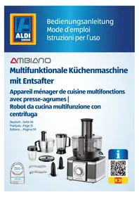 Notice Ambiano GTFP06 Robot ménager