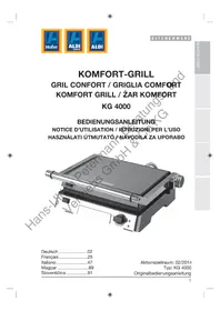Notice Kitchenware KG 4000 Grillplatte