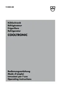 Notice V-ZUG COOLTRONIC Fridge