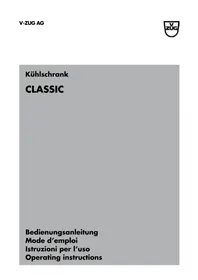Notice V-ZUG CLASSIC Fridge