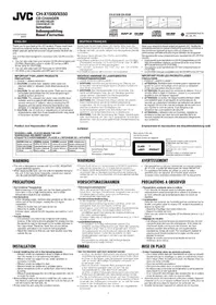 Notice JVC CHX550 Lecteur CD