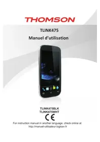 Notice THOMSON TLINK475 Téléphone portable