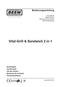 BEEM VitalGrill &amp; Sandwich 2 in 1 - Grillplaat