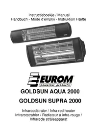 Eurom Goldsun AQUA 2000 - Opvarmning